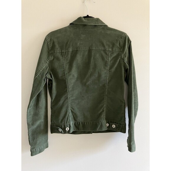 Vintage 2009 Levi's Corduroy Jacket Trucker Y2k Medium Olive Green - Picture 3 of 6